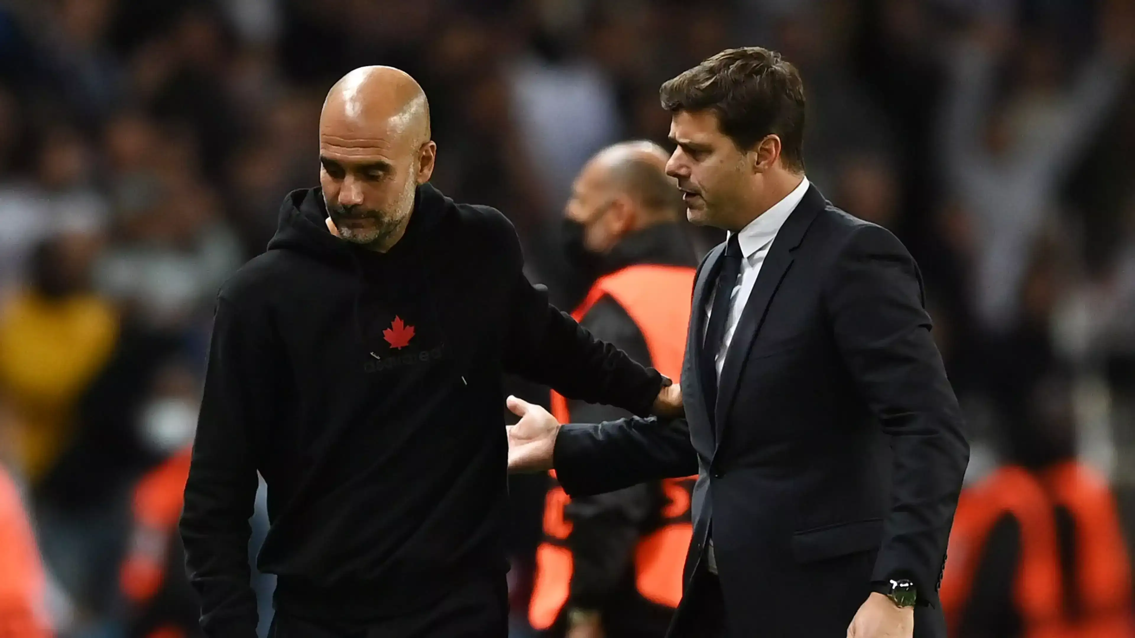 Pep Guardiola's reaction to Mauricio Pochettino's handshake snub after Chelsea vs. Man City